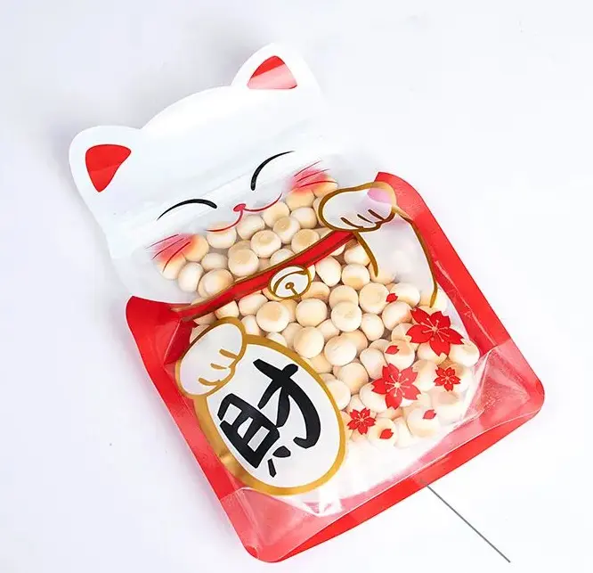 Self-Standing Zipper Irregular Shaped Packaging Bags